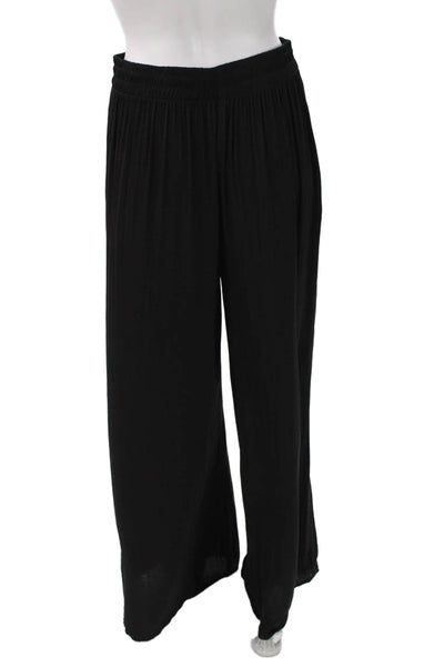 Zara Women Black Harem Pants Pull On Polyester Size M