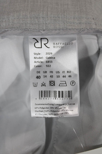 Raffaello Rossi Women Dress Pants Gray Polyester Zip Size 10