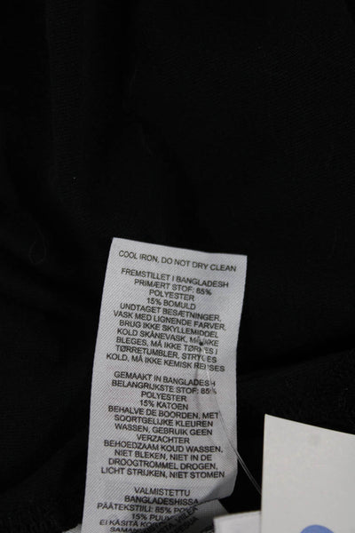 GYMSHARK Womens Basic Casual Black Long Sleeve Crew Neck Zip Top Size S