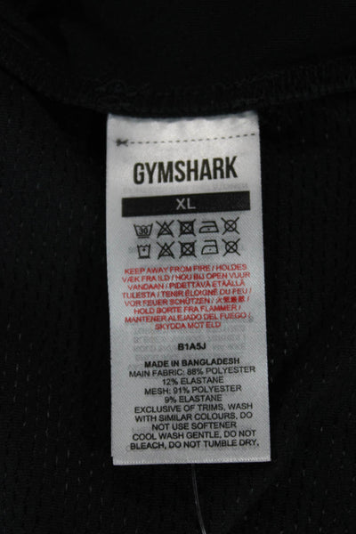 GYMSHARK Womens Cropped Tank Black Sleeveless Round Neck Sports Size XL