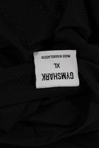 GYMSHARK Womens Cropped Tank Black Sleeveless Round Neck Sports Size XL