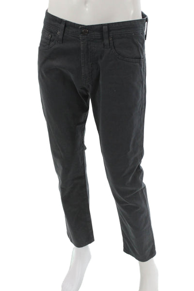 AG Adriano Goldschmied Men Jeans Gray Button Fly 97% Cotton Size 31