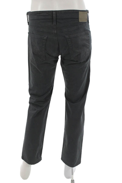 AG Adriano Goldschmied Men Jeans Gray Button Fly 97% Cotton Size 31