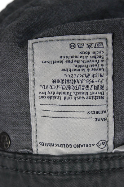 AG Adriano Goldschmied Men Jeans Gray Button Fly 97% Cotton Size 31