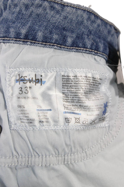 Ksubi Mens Skinny Jeans Blue Cotton Size 33