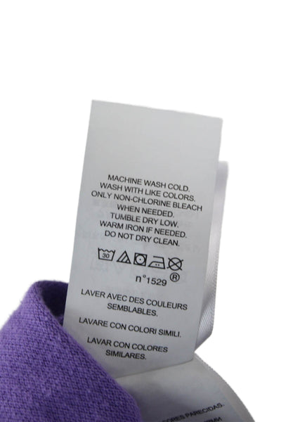 Polo Ralph Lauren Women Purple Cotton Collared Short Sleeve Basic Polo Size XS