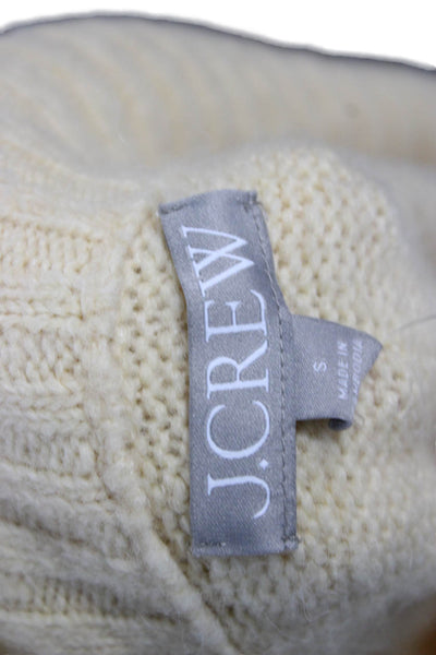J Crew Womens Pullover Sweater Beige V Neck Long Sleeve Acrylic Size S