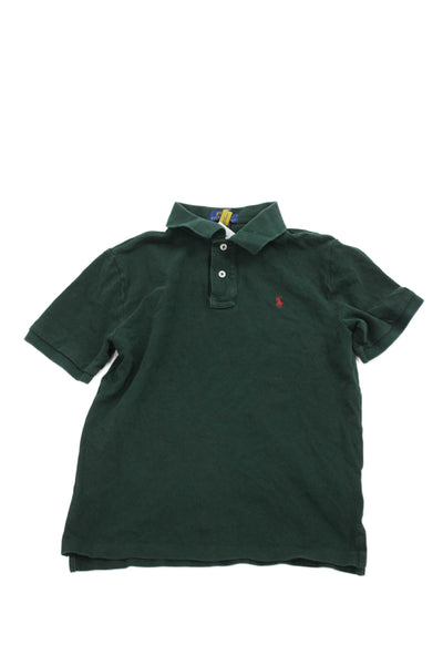 Polo Ralph Lauren Boys Cotton Collared Short Sleeve Polo Shirt Green Size L