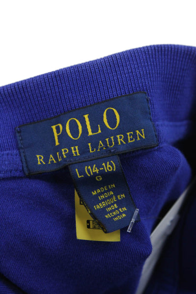 Polo Ralph Lauren Boys Cotton Short Sleeve Polo Shirt Blue Size L
