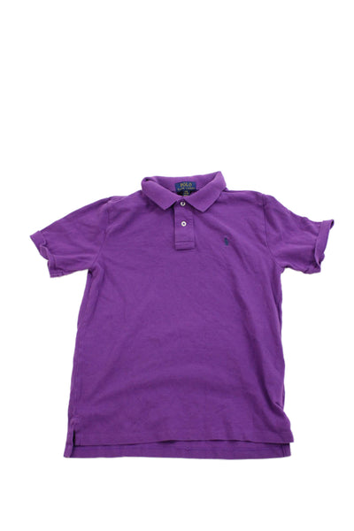Polo Ralph Lauren Boys Cotton Short Sleeve Polo Shirt Purple Size L