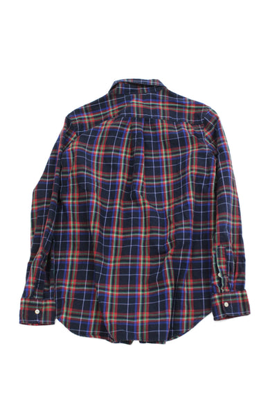 Ralph Lauren Blue Label Boys Cotton Plaid Button Up Shirt Multicolor Size XL