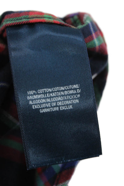 Ralph Lauren Blue Label Boys Cotton Plaid Button Up Shirt Multicolor Size XL