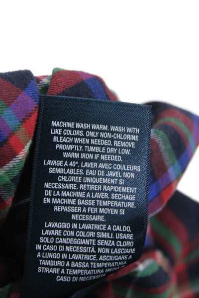 Ralph Lauren Blue Label Boys Cotton Plaid Button Up Shirt Multicolor Size XL