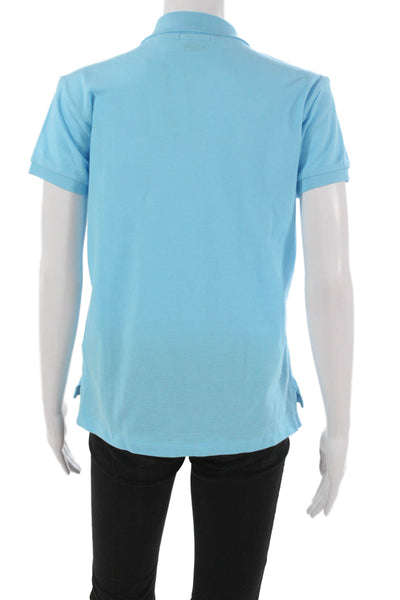 Polo Ralph Lauren Womens Basic Polo Blue Collared Short Sleeve Cotton Size XS