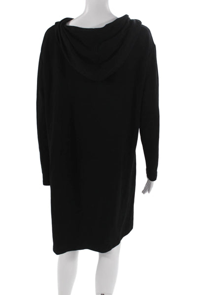 Calvin Klein Womens Sweater Dress Black Cowl Neck Long Sleeve Rayon Size L