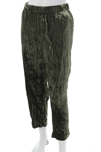 Ett: Twa By Anthropologie Womens Ankle Pants Green Pull On 28in Inseam Size L