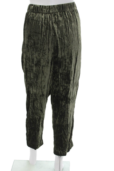 Ett: Twa By Anthropologie Womens Ankle Pants Green Pull On 28in Inseam Size L