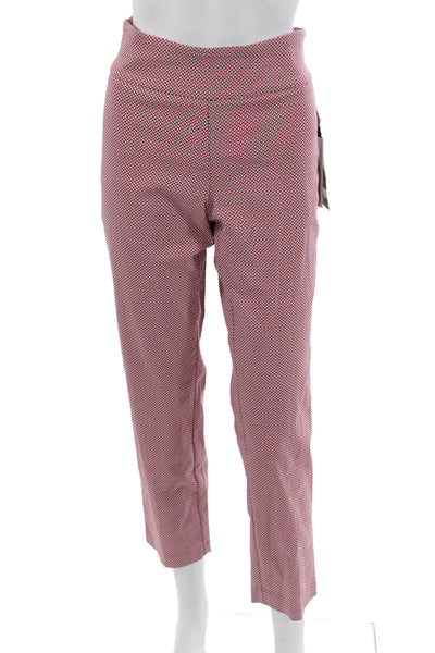 Up! Womens Ankle Pants Multicolor Geometric Rayon Pull On Size 10