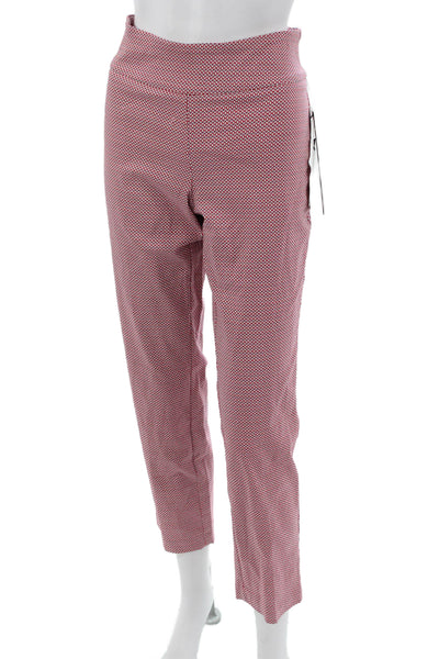 Up! Womens Ankle Pants Multicolor Geometric Rayon Pull On Size 10