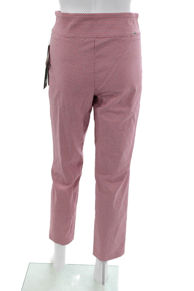 Up! Womens Ankle Pants Multicolor Geometric Rayon Pull On Size 10