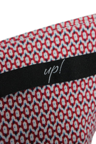 Up! Womens Ankle Pants Multicolor Geometric Rayon Pull On Size 10