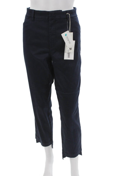 Level 99 Womens Ankle Pants Blue Lyocell Button Size 31