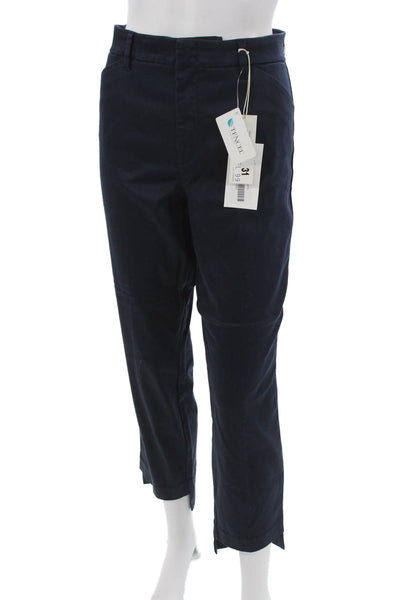 Level 99 Womens Ankle Pants Blue Lyocell Button Size 31