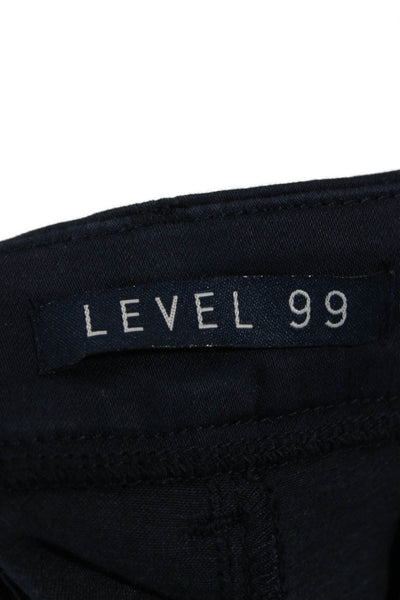 Level 99 Womens Ankle Pants Blue Lyocell Button Size 31