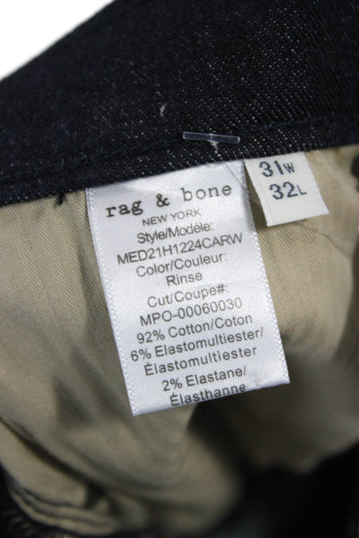 Rag & Bone Mens Skinny Jeans Blue Cotton Blend Size 31