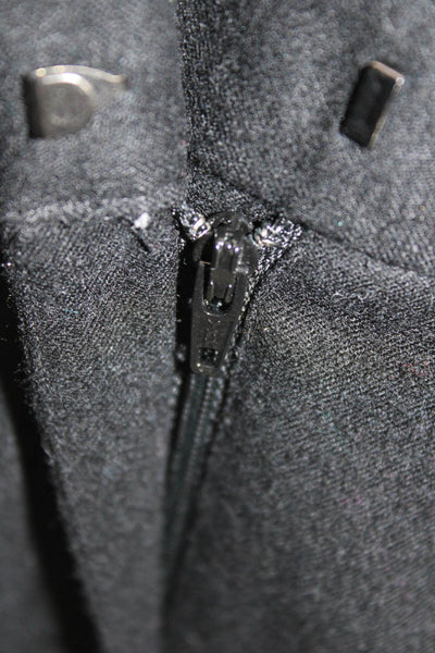 J Crew Womens Black Wool Dress Pants Zip Inseam 32 Size 4