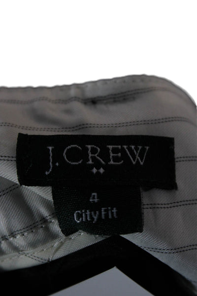 J Crew Womens Black Wool Blend Dress Pants Zip 31 Inseam Size 4
