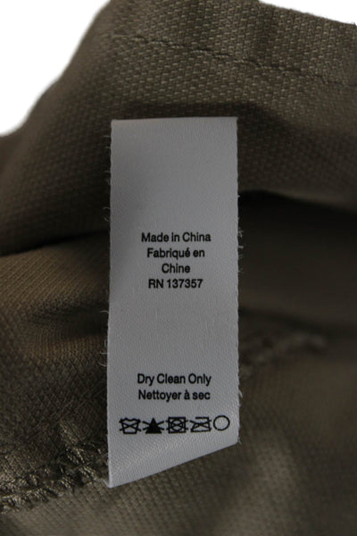 Marissa Webb Womens Beige Cotton Ankle Pants Buckle Solid Size 2