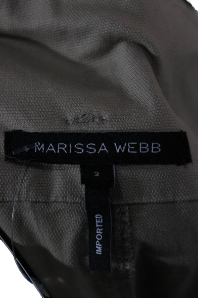 Marissa Webb Womens Beige Cotton Ankle Pants Buckle Solid Size 2