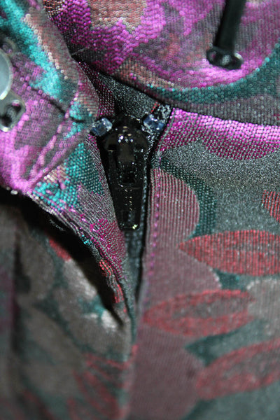 Cambio Womens Cropped Floral Multicolor Polyester Pants Zip Size 2