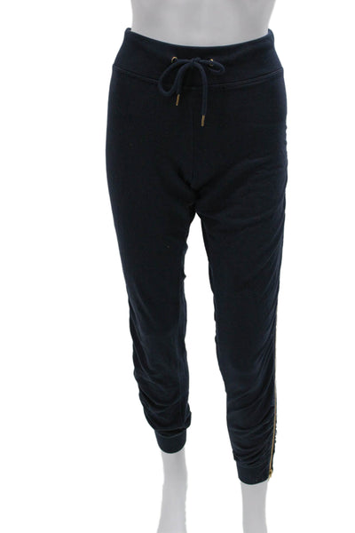 Sundays Womens Jogger Pants Blue Drawstring 58% Cotton Solid Size 1