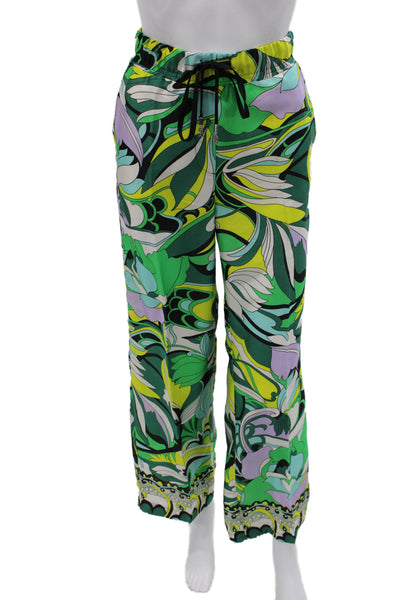 Cambio Womens Ankle Pants Multicolor Geometric Drawstring Polyester Size 2