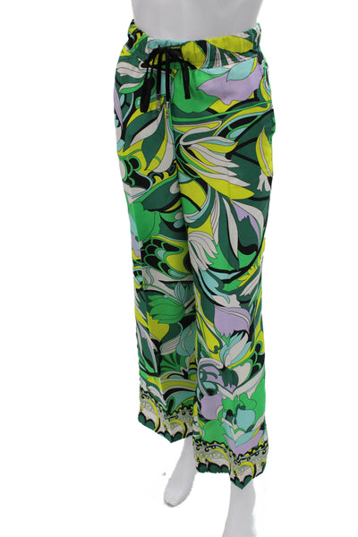 Cambio Womens Ankle Pants Multicolor Geometric Drawstring Polyester Size 2