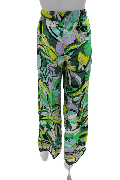 Cambio Womens Ankle Pants Multicolor Geometric Drawstring Polyester Size 2