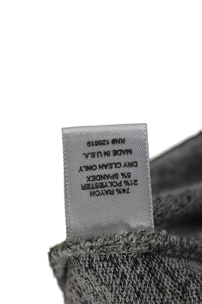 Riller Womens Tunic Blouse Gray V-Neck Long Sleeve Rayon Pullover Size 0