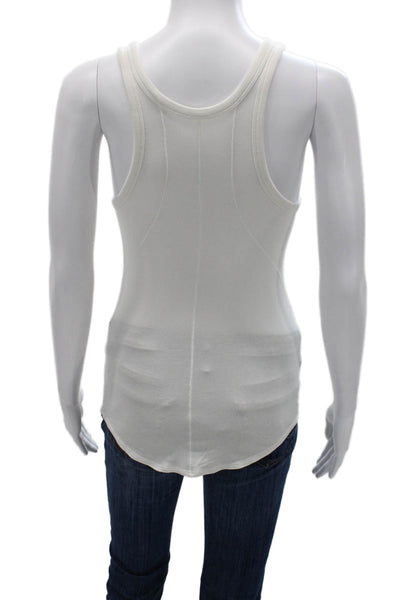 Lululemon Women Basic Sleeveless Tank White Polyester Blend Round Neck Size 4
