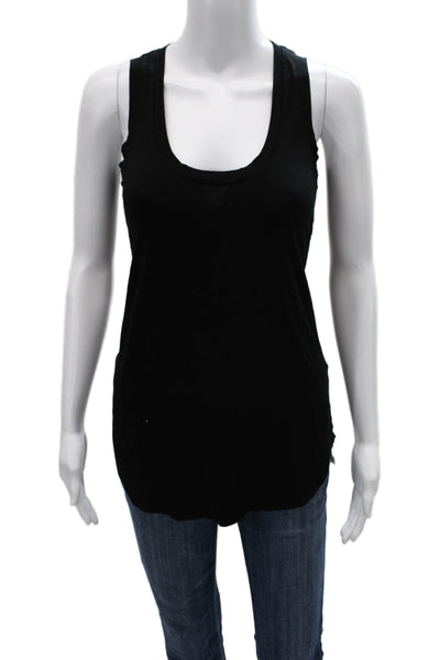 Three Dots Womens Black Viscose Scoop Neck Sleeveless Tunic Size XS