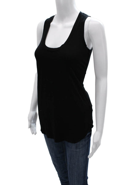 Three Dots Womens Black Viscose Scoop Neck Sleeveless Tunic Size XS