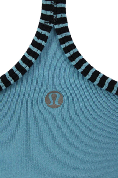 Lululemon Women Basic Blue Nylon Scoop Neck Sleeveless Tank Size 4