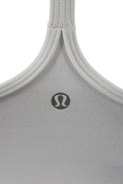 Lululemon Women Camisole White Nylon Scoop Neck Sleeveless Size 4
