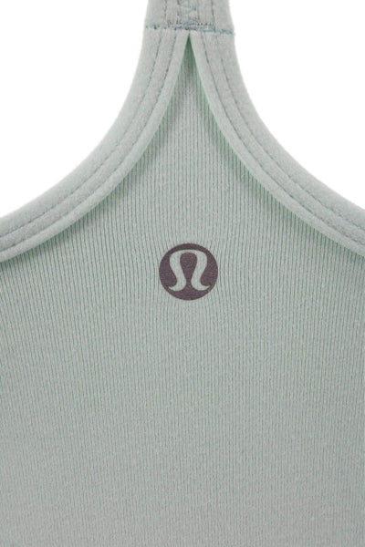 Lululemon Womens Tank Top Green Scoop Neck Sleeveless Nylon Pullover Size 4