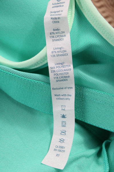 Lululemon Womens Camisole Green Scoop Neck Nylon Size 4