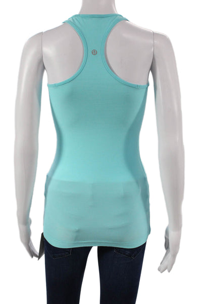 Lululemon Womens Basic Blue Nylon Scoop Neck Tank Size 4