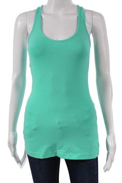 Lululemon Women Basic Tank Green Nylon Scoop Neck Sleeveless Size 4
