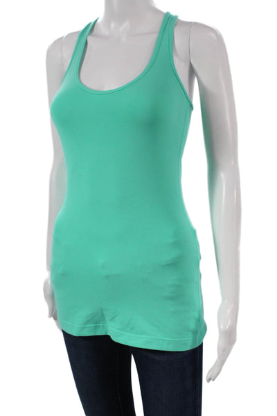 Lululemon Women Basic Tank Green Nylon Scoop Neck Sleeveless Size 4
