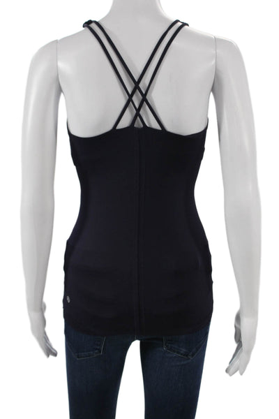 Lululemon Women Blue Scoop Neck Sleeveless Basic Tank Nylon Pullover Size 4